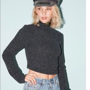 Cotton Candy Ribbed Crop Sweater